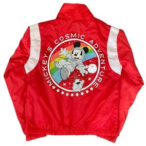 DISNEY [RED MICKEY QUARTER ZIP WINDBREAKER JACKET] ||SIZE S||